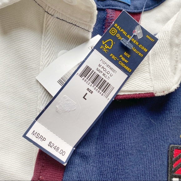 **SOLD** NWT Polo Ralph Lauren Patchwork Polo - Picture 4 of 8